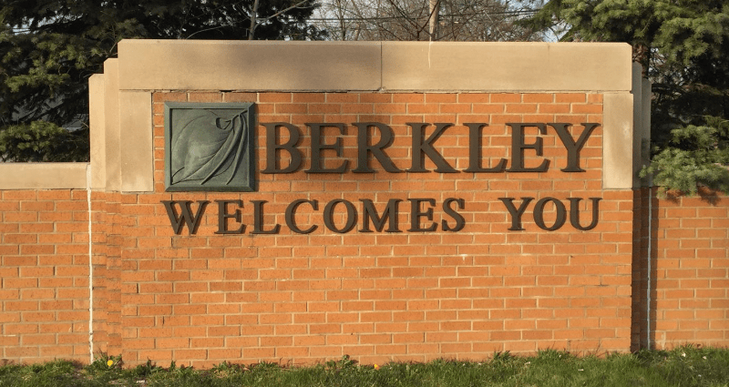 Berkley Welcomes You sign on Coolidge Hwy